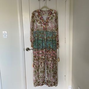 Derhy kaftan multicolor - bohemian dress - made in Paris